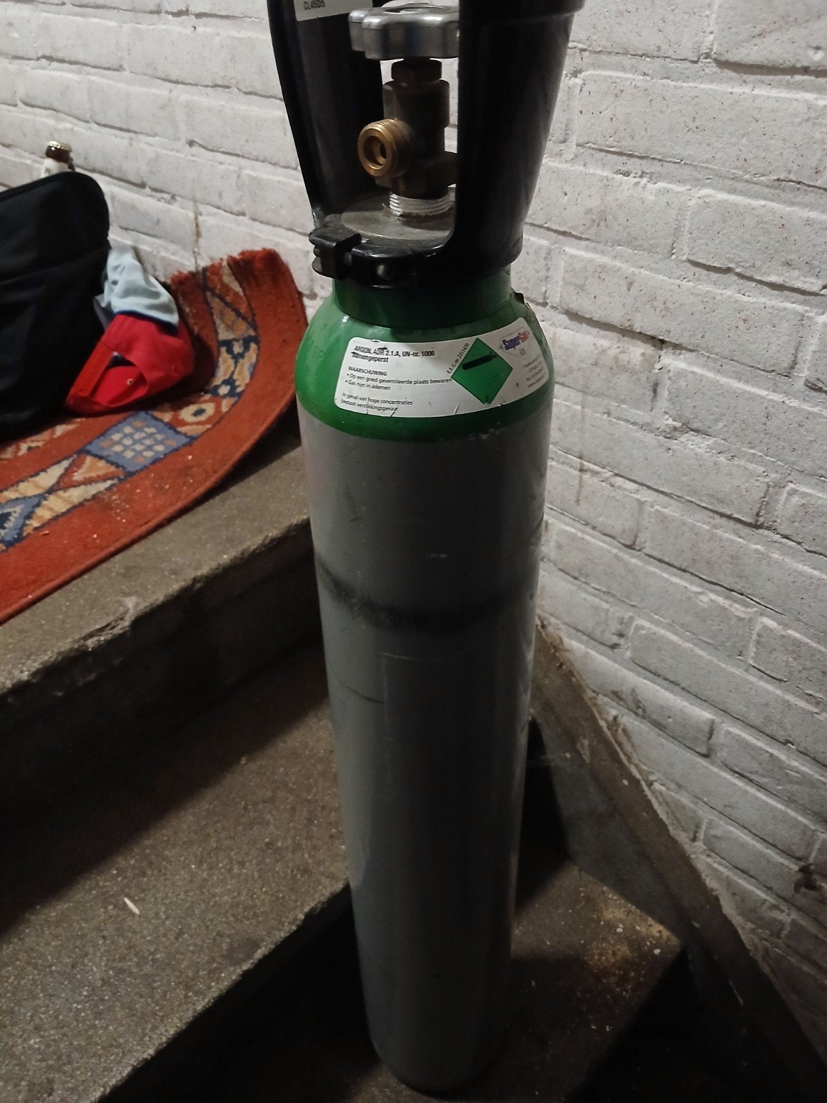 Lege Argon fles 10 liter, Ophalen