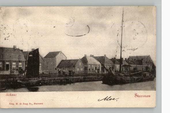 Stavoren Schans Kleinrd st ENKHUIZEN-STAVOREN 1901 zie info, Verzenden, Voor 1920, Gelopen, Friesland