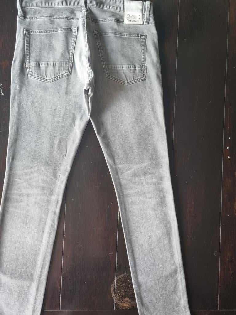 GRIJZE DENHAM RAZOR SLIM FIT STRETCH JEANS SIZE 33/34, Ophalen of Verzenden, Zo goed als nieuw, W33 - W34 (confectie 48/50), Grijs