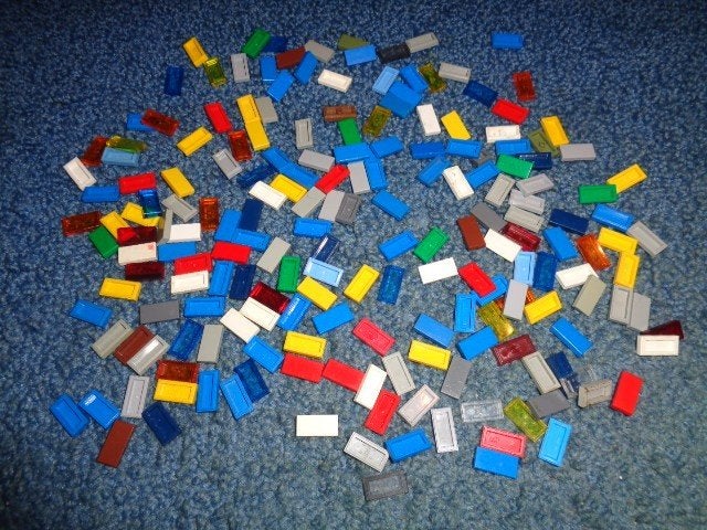 Partij X10=Lego tegels 1x2