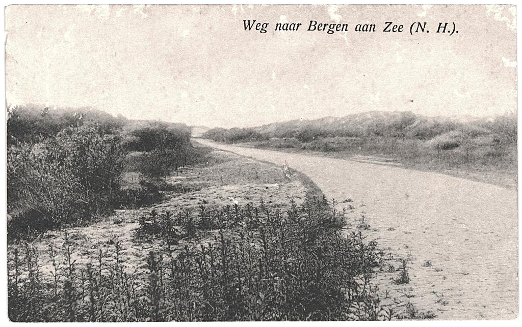 700105 Bergen Weg nr Bergen aan Zee jr 10 Gelopen met zegel, Ophalen of Verzenden, Voor 1920, Gelopen, Noord-Holland