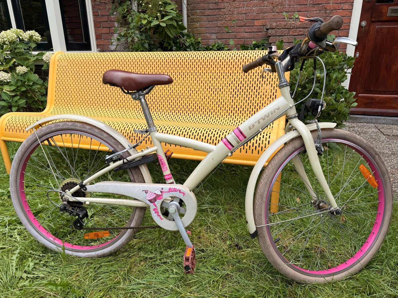 Btwin Poply 500 kinderfiets 24 inch, Ophalen, Gebruikt, Velgrem, 20 inch of meer
