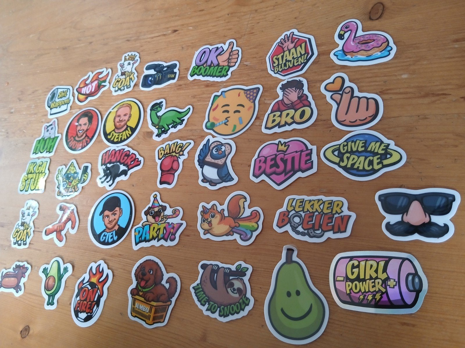 jumbo stickers stuk tv, Hobby en Vrije tijd, Ophalen of Verzenden, Nieuw, Meerdere stickers