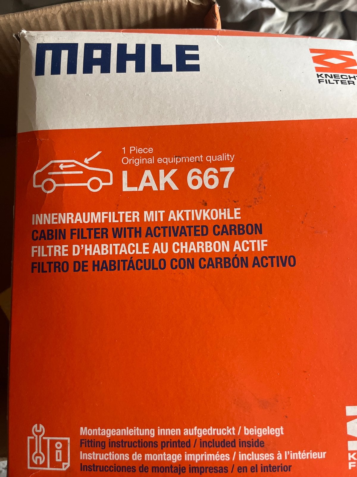 Mahle LAK 667 Interieurfilter met actieve kool, Ophalen of Verzenden, Nieuw, Audi