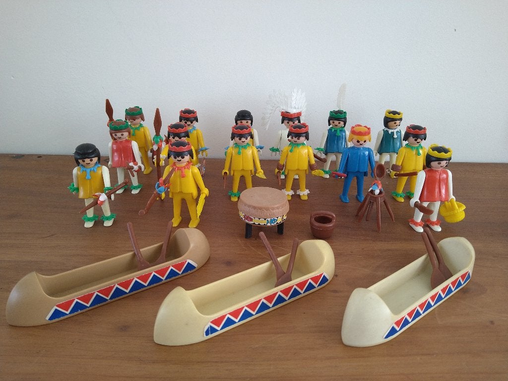 Playmobil Vintage Grote Indianen Set, Complete set, Ophalen of Verzenden, Zo goed als nieuw, Figuren