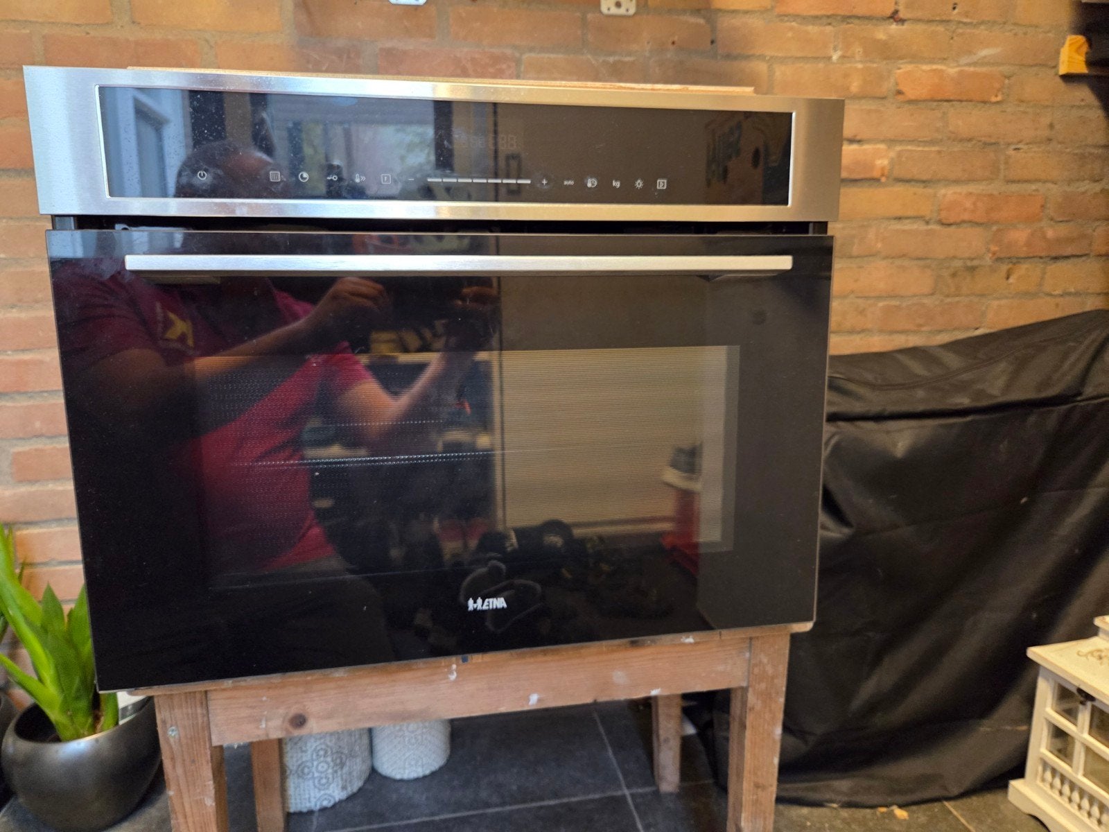 Etna CM26RVS Combi-oven - 2 jaar oud, Ophalen, 45 tot 50 cm, Gebruikt, Combi-oven