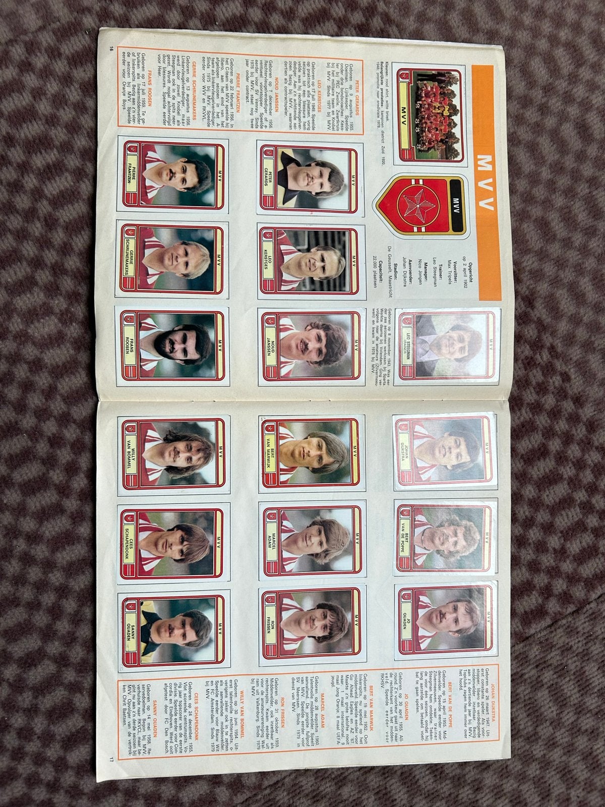 Voetbal 80 Panini Stickerboek - Ajax, Feyenoord, NAC, MVV, Ophalen of Verzenden, Gebruikt, Overige binnenlandse clubs, Boek of Tijdschrift