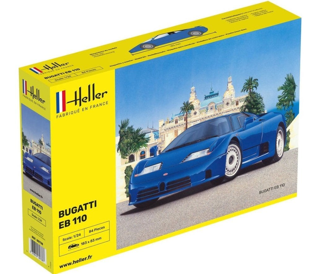 Bugatti EB 110, 1/24, Heller, Hobby en Vrije tijd, Modelbouw | Auto's en Voertuigen, Auto, Groter dan 1:32, Nieuw, Ophalen of Verzenden