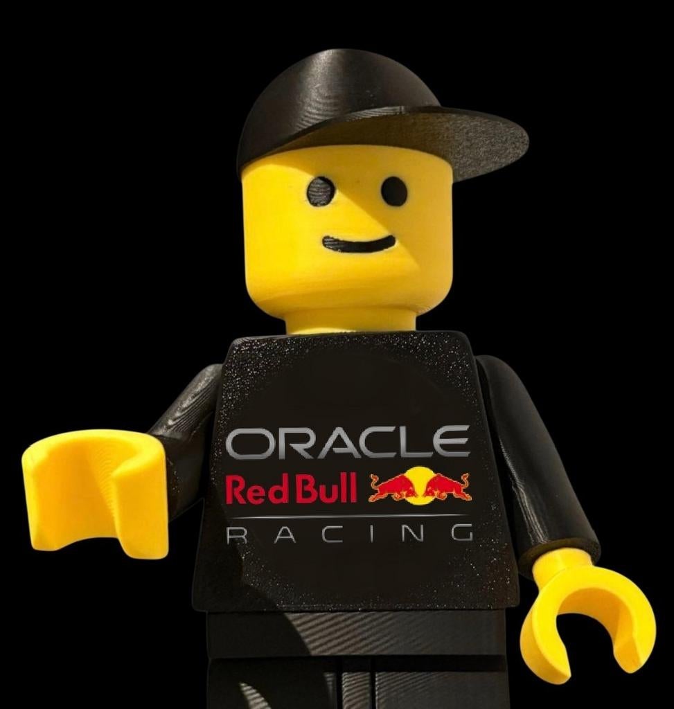 Mega maxi figure van een brick Red Bull Racing supporter, Ophalen of Verzenden, Nieuw, Formule 1