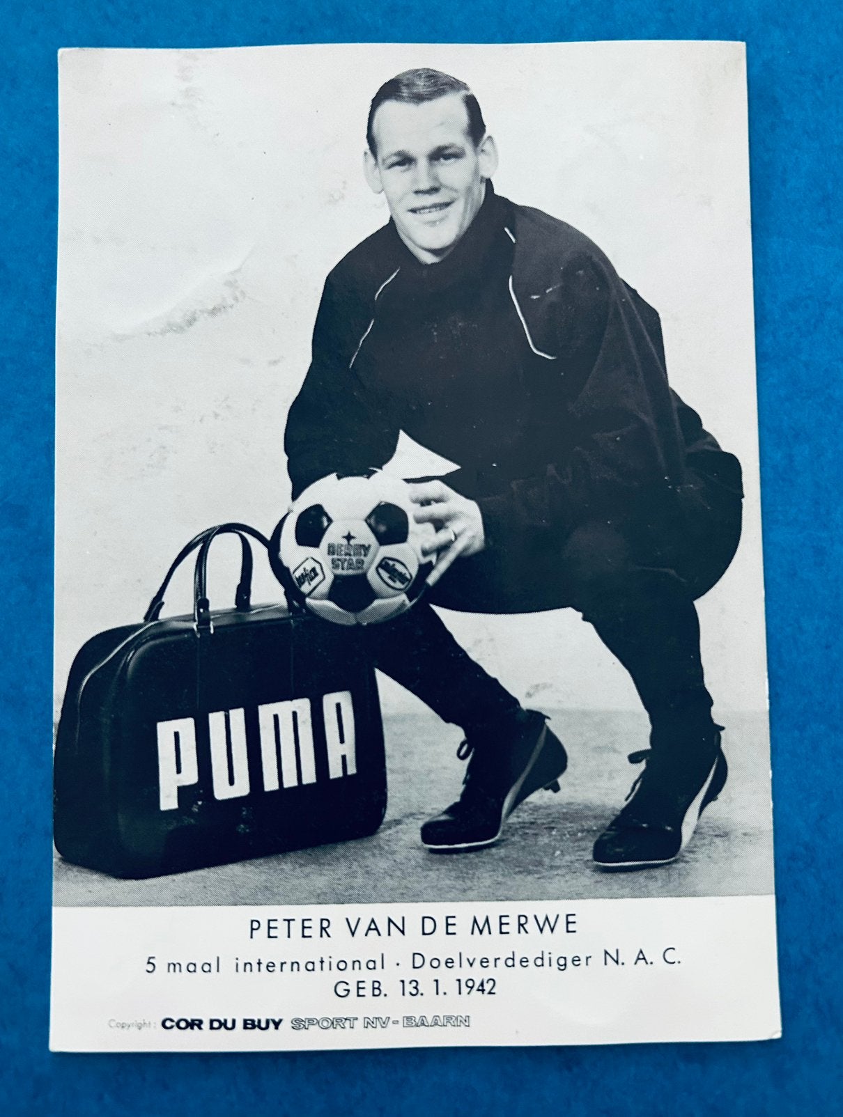 Peter van de Merwe - N.A.C. - spelerskaart, Ophalen of Verzenden, Gebruikt, NAC Breda, Spelerskaart