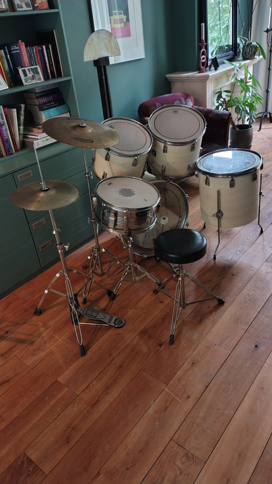 Mapex drumstel met bekkens en krukje, Muziek en Instrumenten, Drumstellen en Slagwerk, Ophalen, Gebruikt, Overige merken