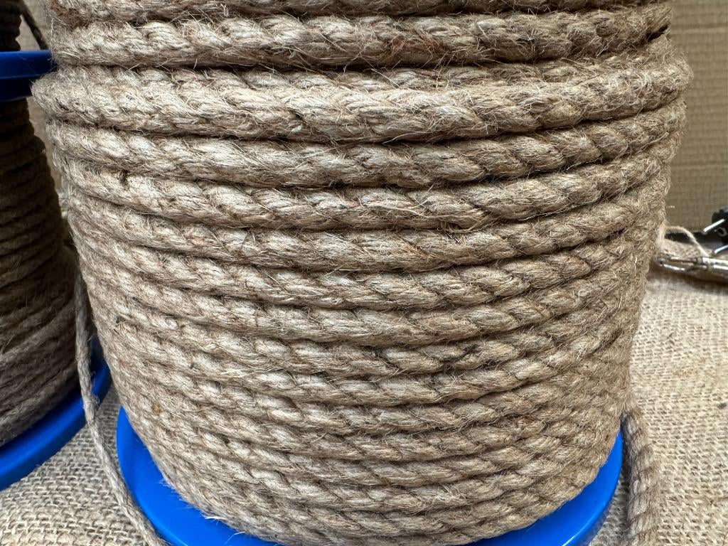 TOUW JUTE 12mm haspels a 100mtr., Ophalen, Nieuw, Lijn of Blok