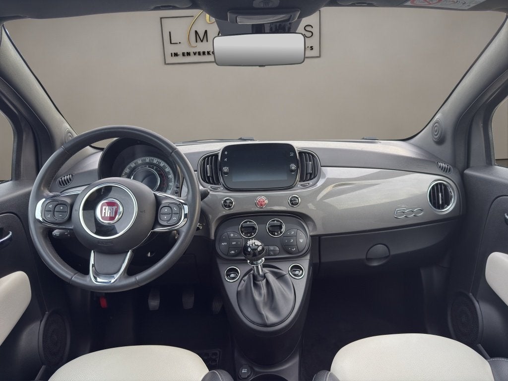 Fiat 500 1.0 Hybrid Dolcevita 2021 GRIJS Panoramadak | Displ, Keurmerk '100% Onderhouden', Gebruikt, Euro 6, 4 stoelen