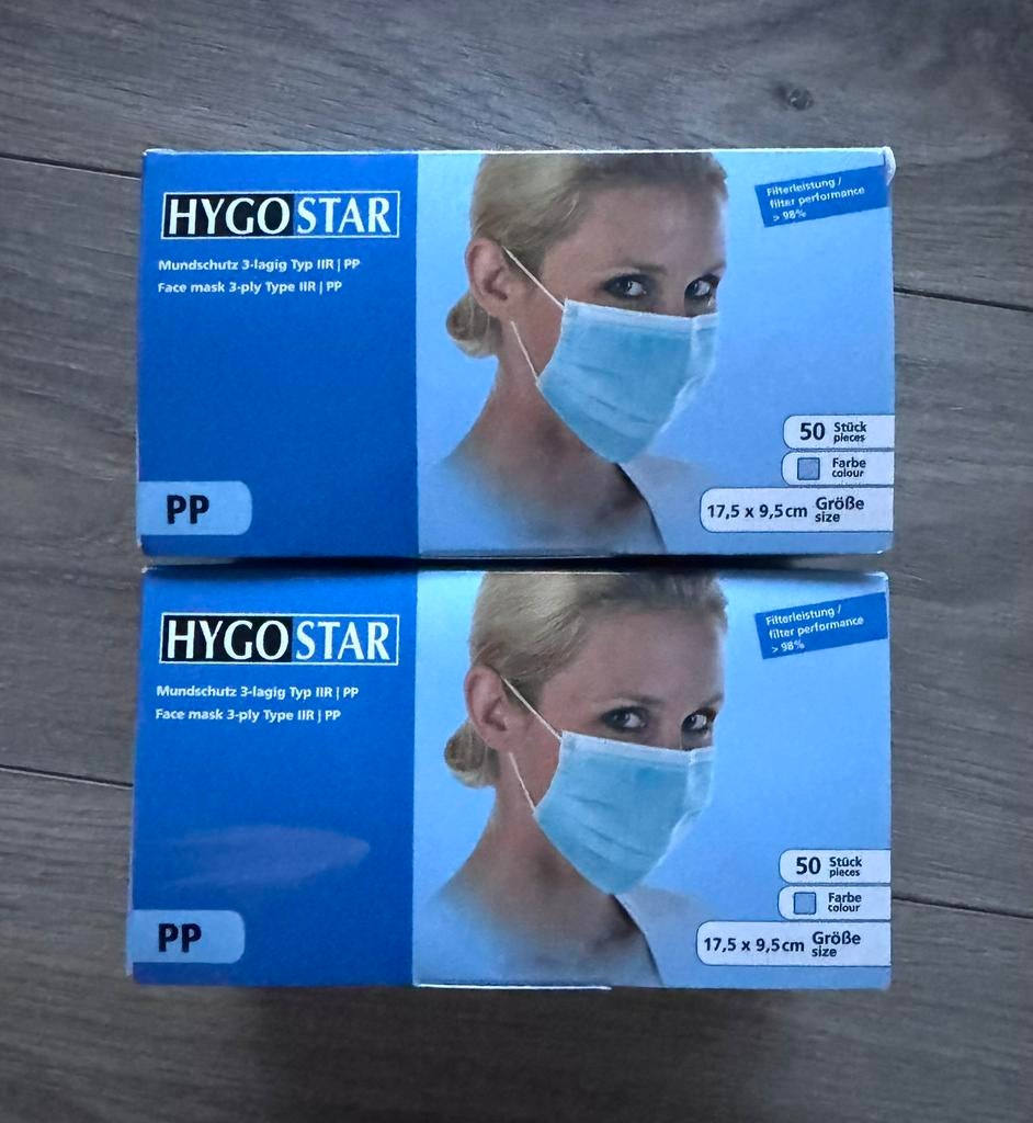 Hygostar gecertificeerde wegwerp mondkapjes, Ophalen of Verzenden, Zo goed als nieuw, Overige typen