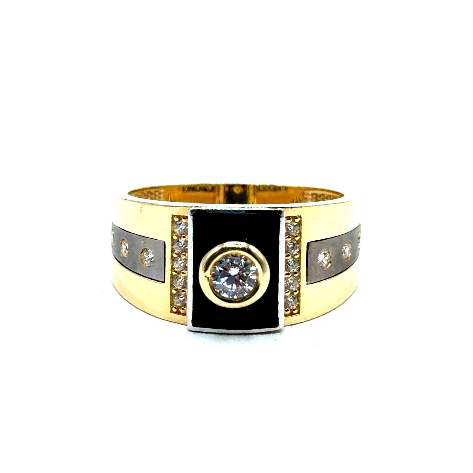 Gouden heren ring 14karaat, 19 tot 20, Nieuw, Ophalen of Verzenden, W