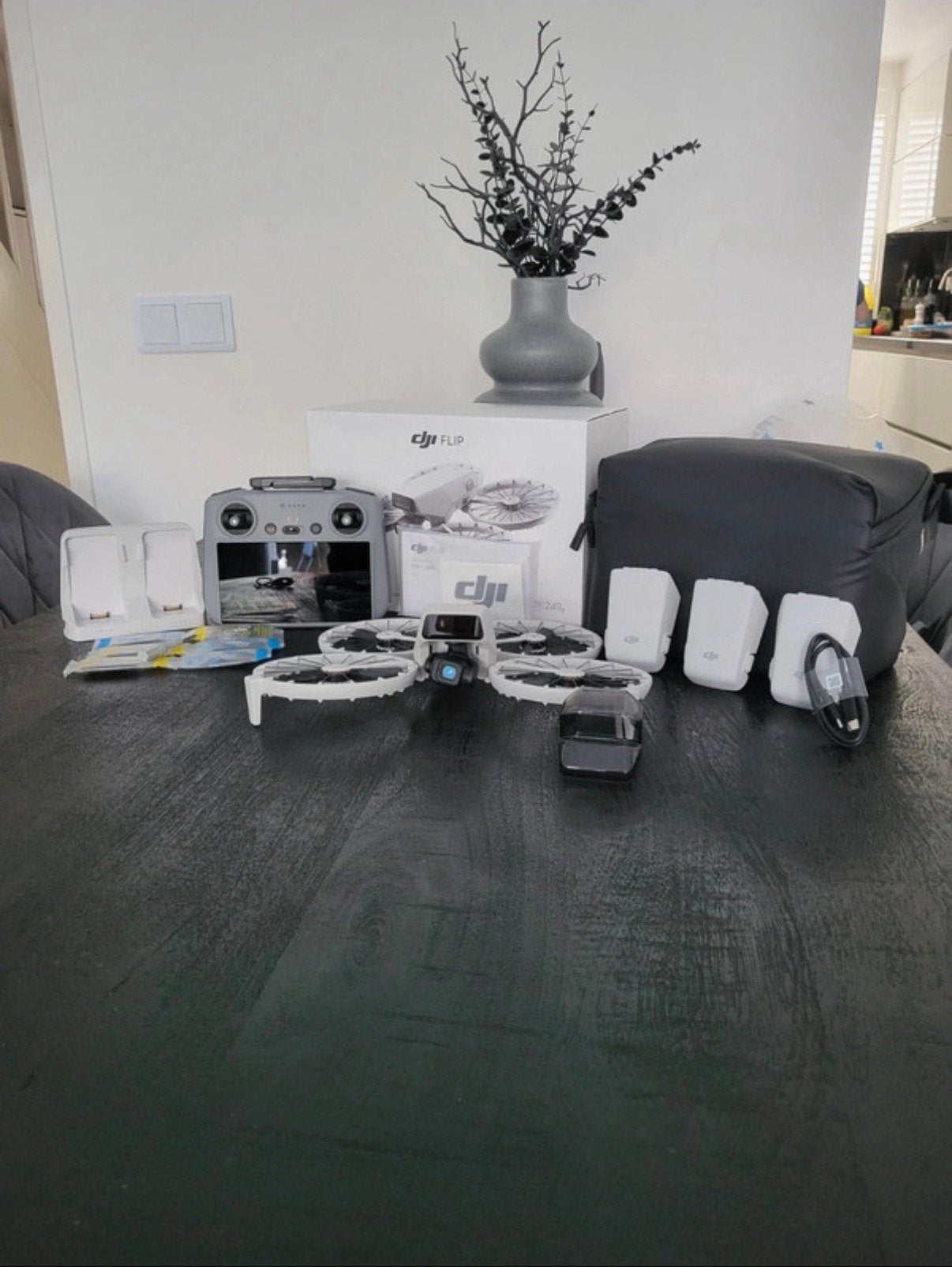 DJI Flip Fly More Combo+RC 2(met scherm)-Drone is 100% NIEUW, Audio, Tv en Foto, Ophalen of Verzenden, Nieuw