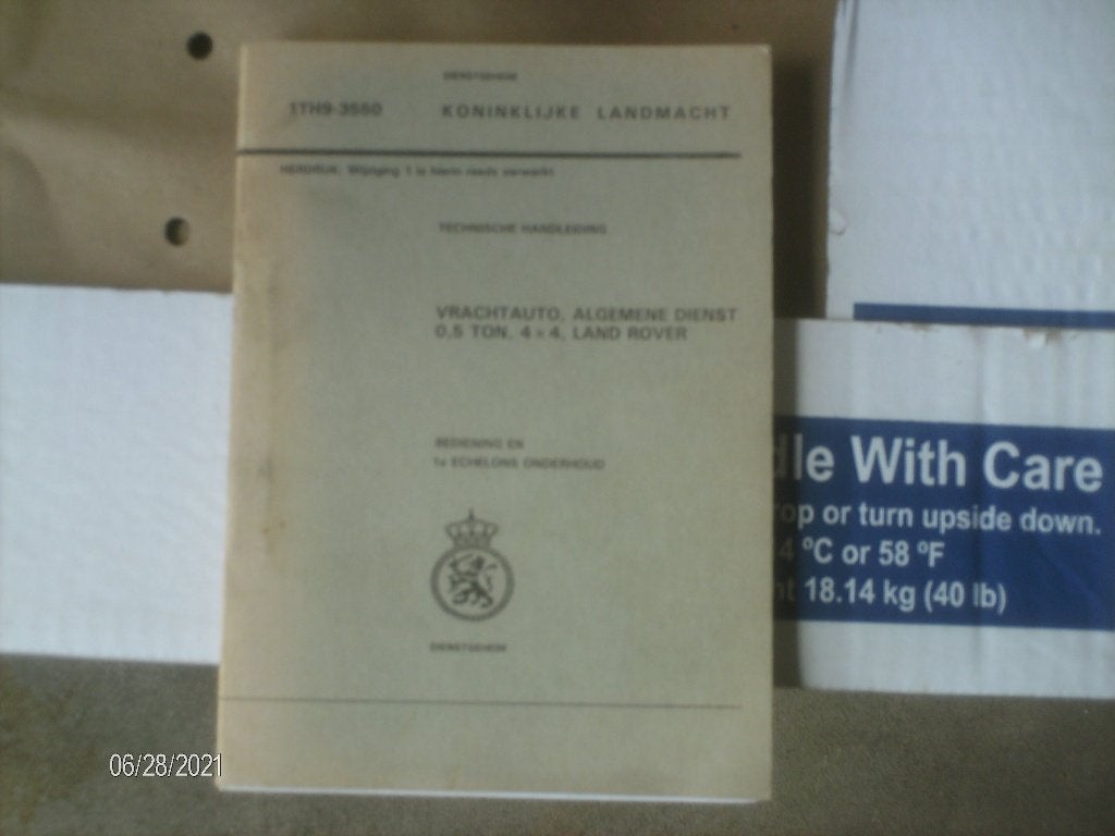 gebruiksaanwijzing land rover 1 th 9- 3550, Ophalen of Verzenden