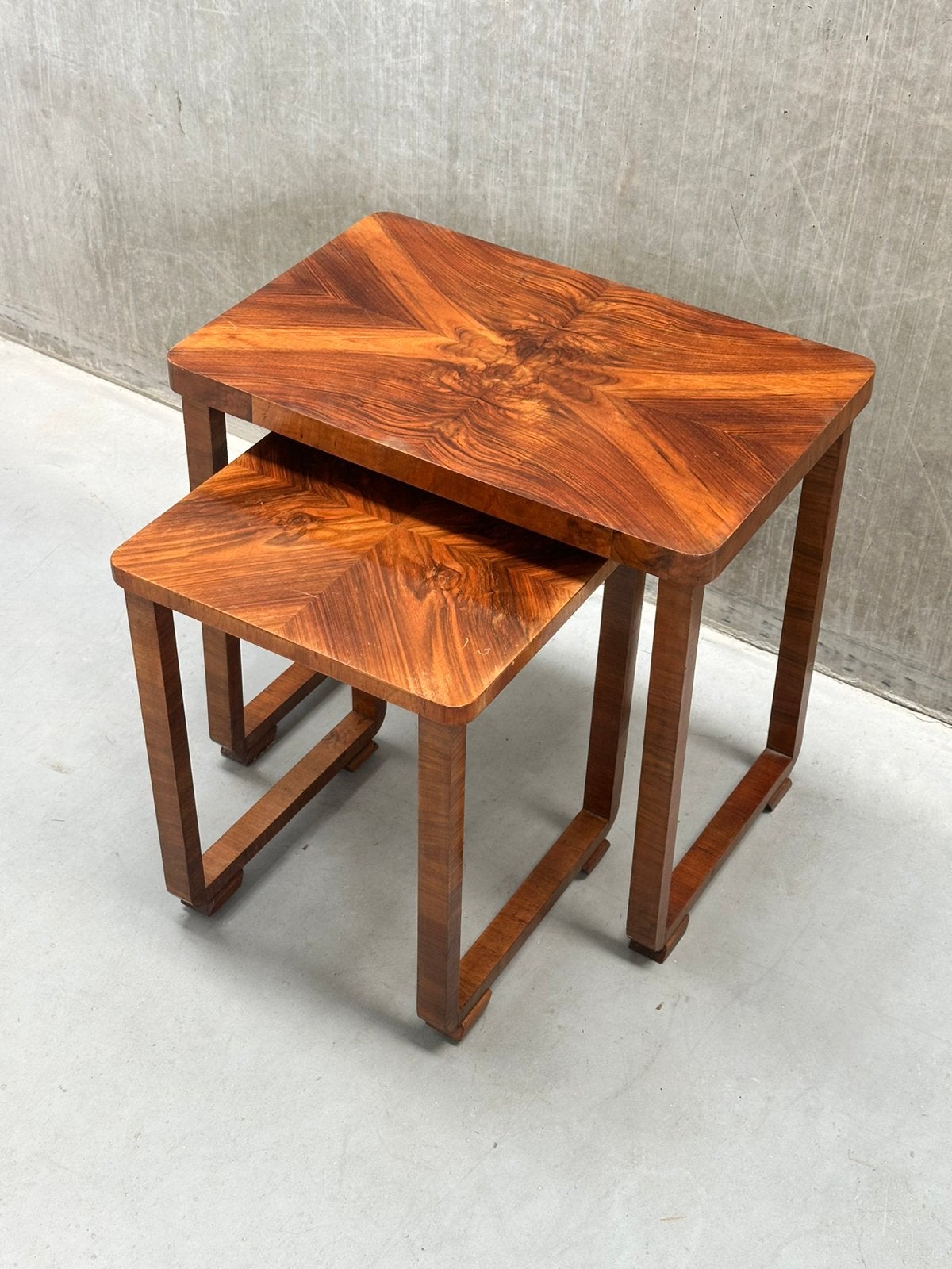 2x Art Deco mimiset | bijzettafels met wortelnotenfineer, Ophalen of Verzenden