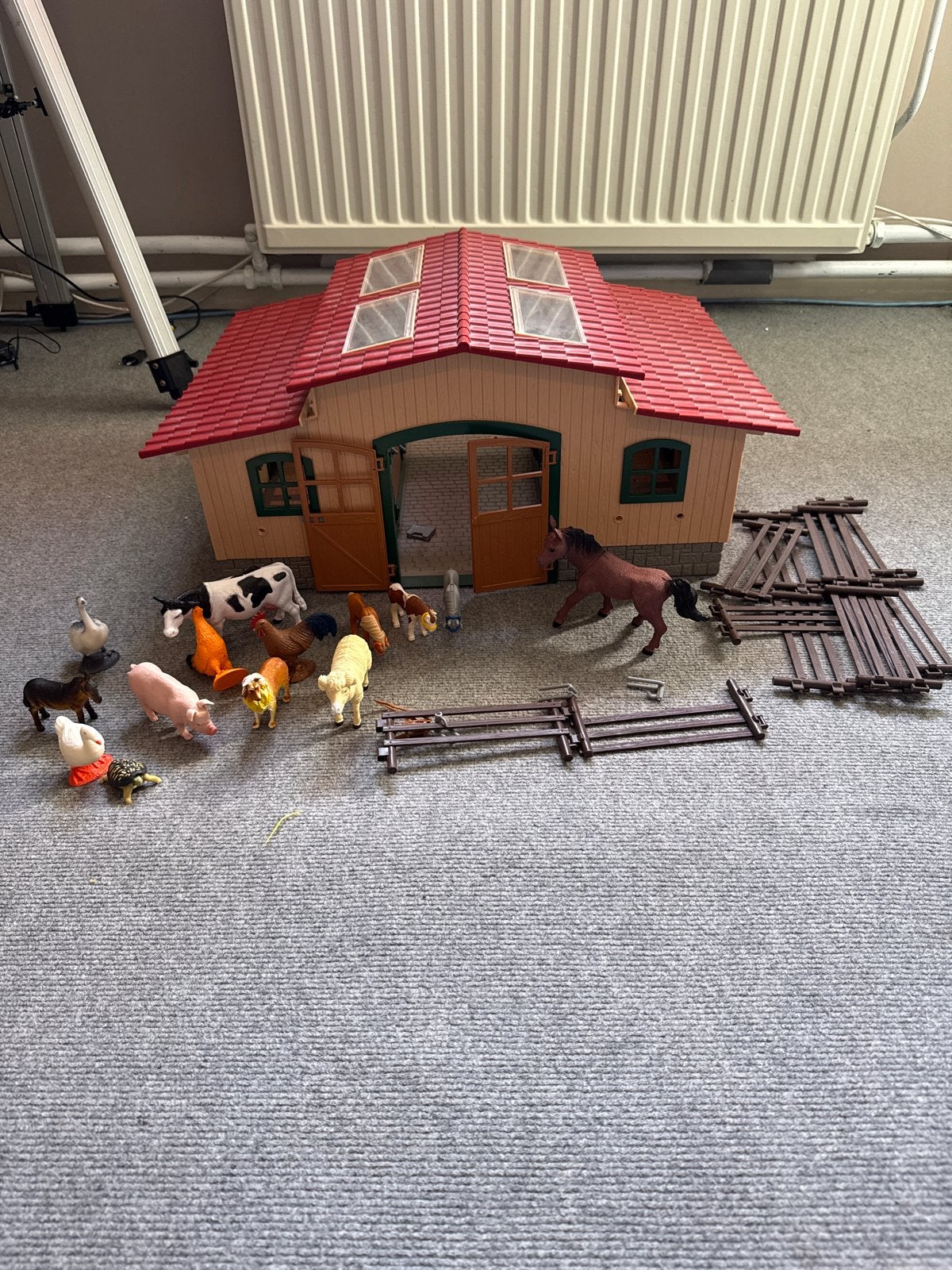 Schleich Boerderij met Dieren en Hekken, Ophalen, Gebruikt, Jongen of Meisje
