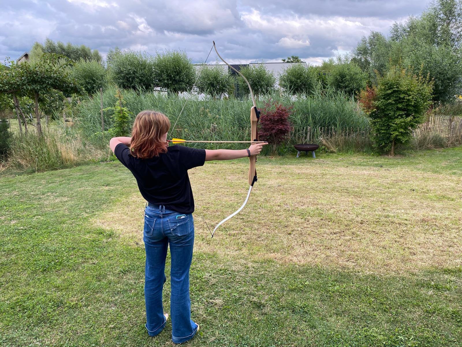 Recurve boog Ragim Wildcat + koker en 8 pijlen, Ophalen of Verzenden, Zo goed als nieuw, Recurveboog