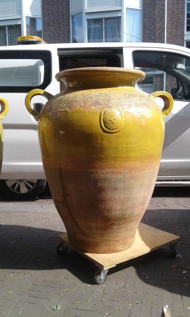 Antieke Franse potten, Ophalen, Gebruikt, 40 cm of meer, Rond