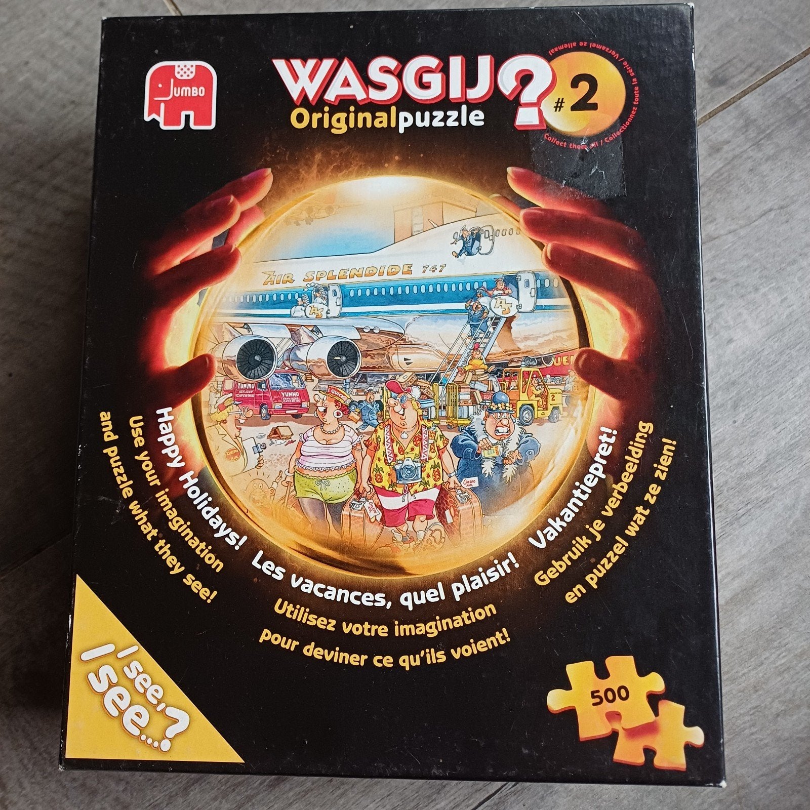 Wasgij Original Puzzel #2 - Happy Holidays! (500 stukjes), Ophalen of Verzenden, 500 t/m 1500 stukjes, Gebruikt, Legpuzzel