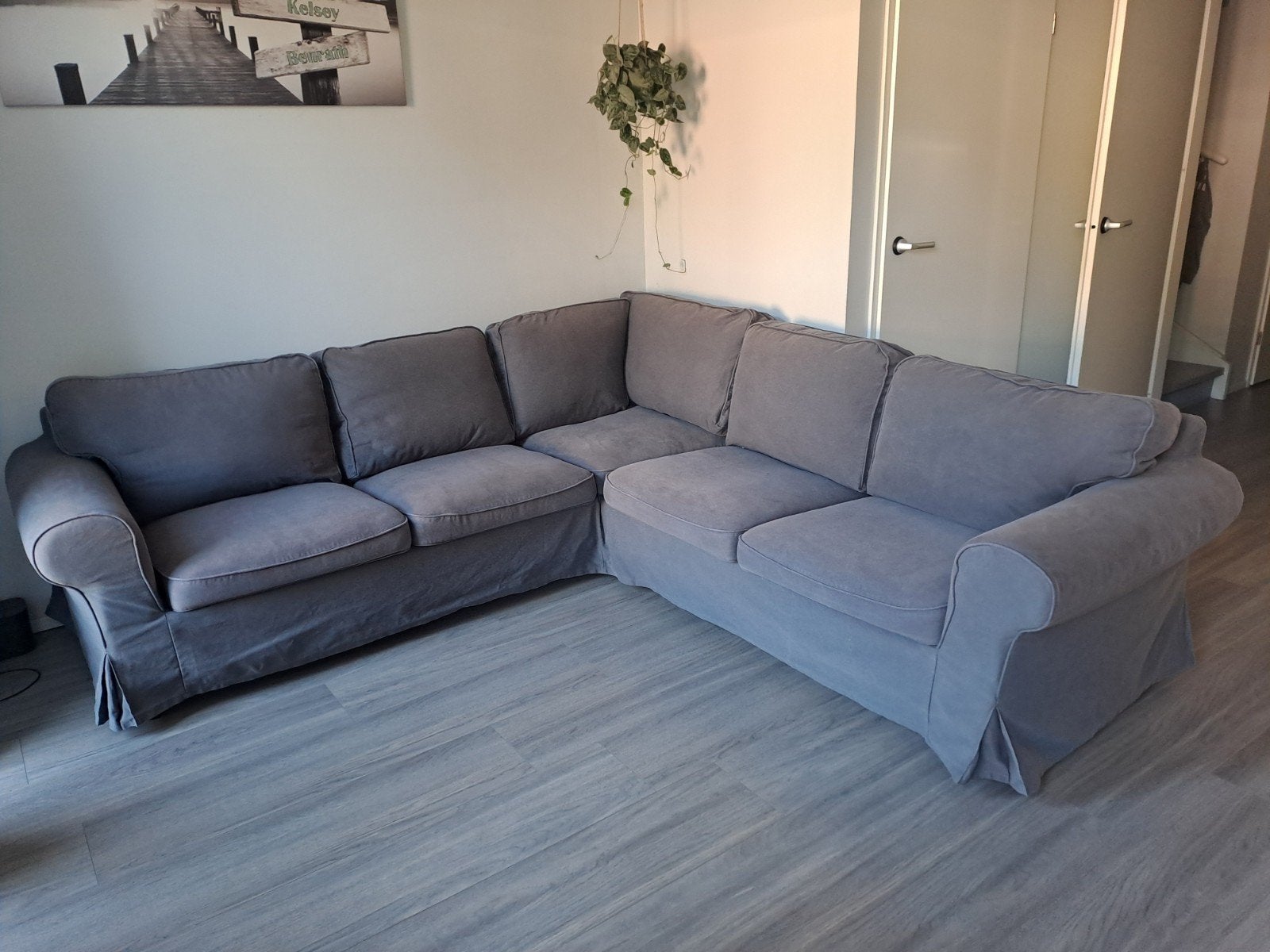 IKEA Ektorp Hoekbank met extra hoes, Ophalen, Gebruikt, Vierpersoons of meer