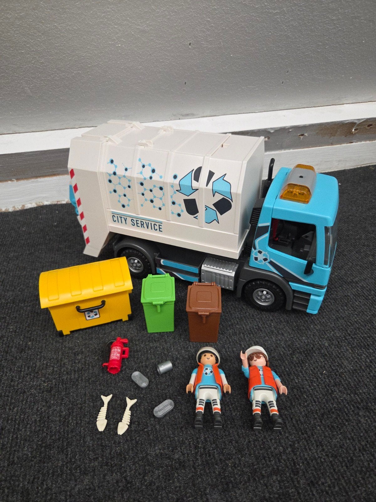 Playmobil City Service Vuilniswagen met accessoires, Ophalen of Verzenden, Zo goed als nieuw, Jongen of Meisje