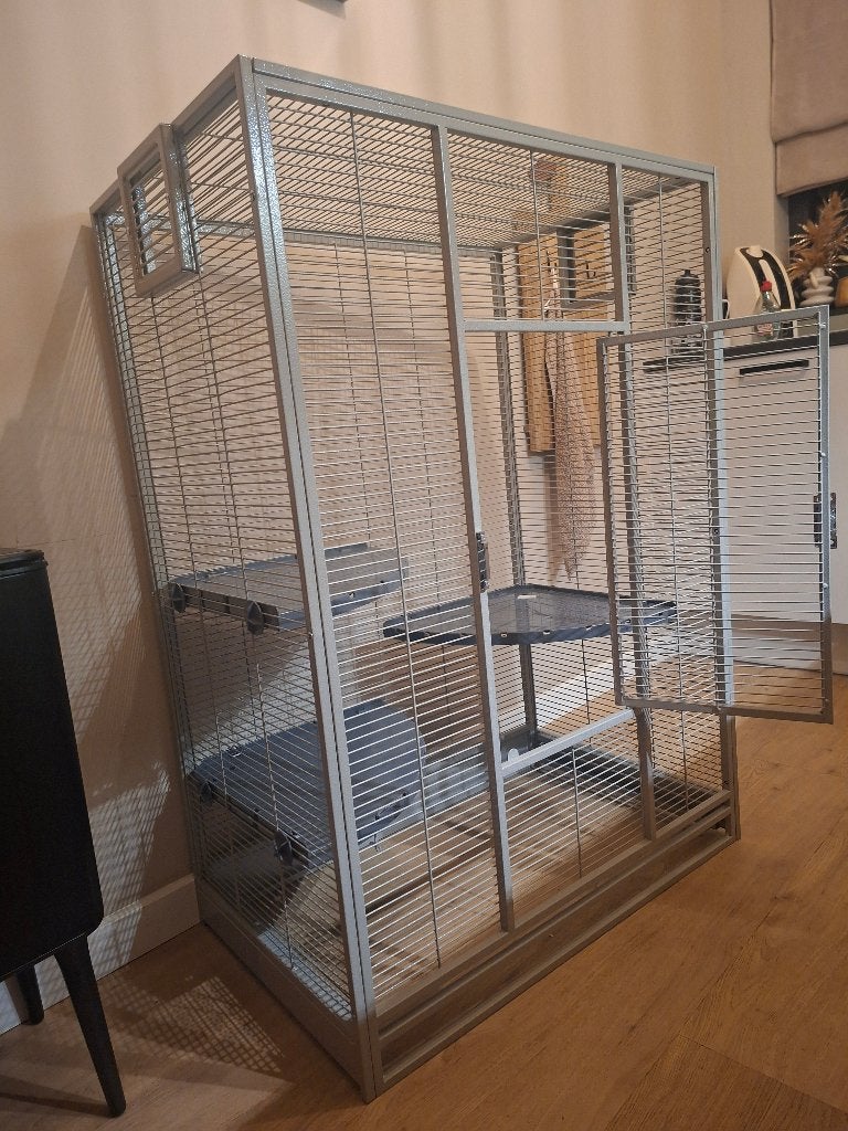 De Montana New Melbourne platinum - kooi ook voor ratjes, Zo goed als nieuw, 75 tot 110 cm, Ophalen, Minder dan 60 cm