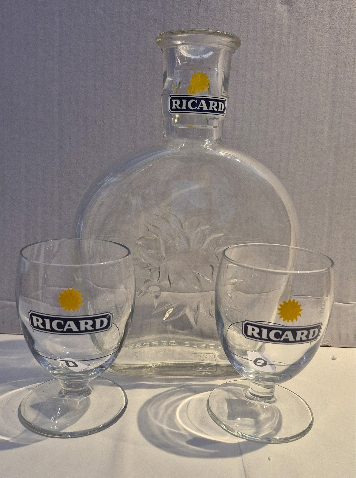 Ricard setje (O) XXL, Verzamelen, Glas en Borrelglaasjes, Ophalen of Verzenden, Borrel- of Shotglas