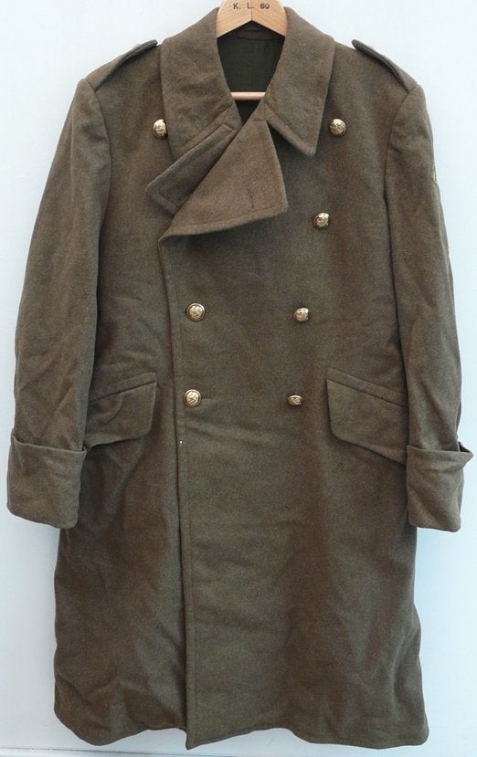 Overjas Winter, Uniform VT, MvO, maat: 46¼, KL, 1950s.(Nr.2), Ophalen of Verzenden, Landmacht, Nederland, Kleding of Schoenen