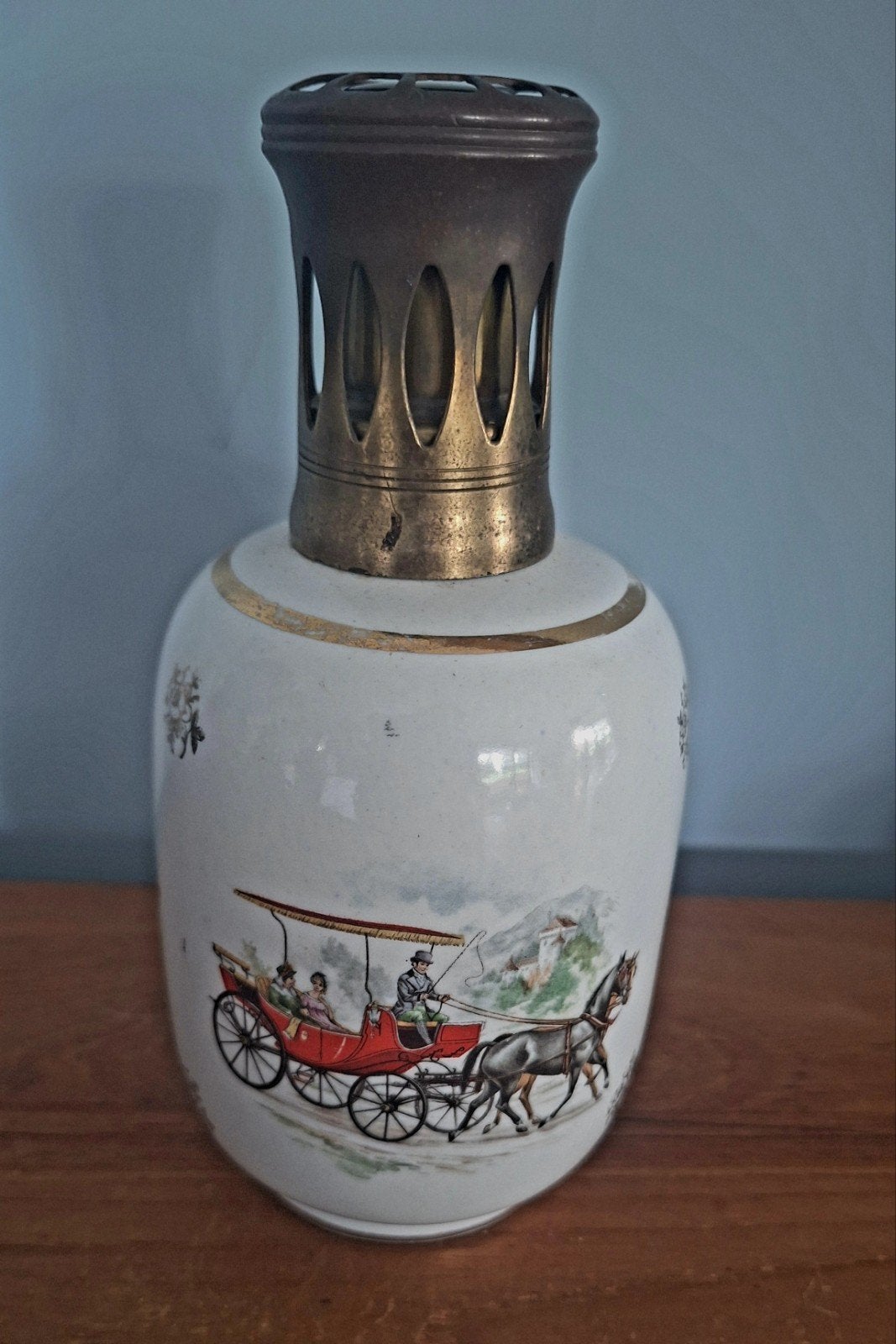Antieke stijl Lampe Berger Caléche, Antiek en Kunst, Ophalen of Verzenden, Koper of Brons