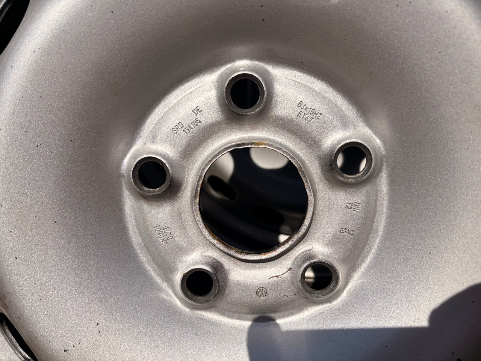 Originele VW stalen velgen 15" zomerbanden (Steekmaat 5x112), Ophalen
