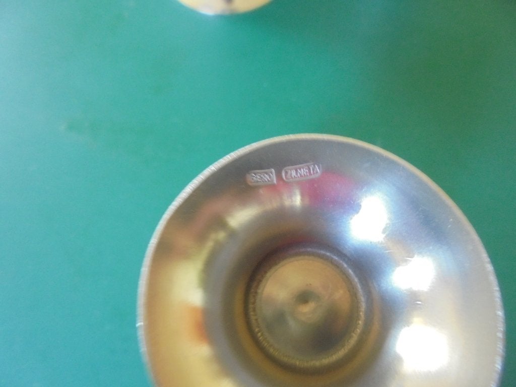 Gero zilmeta  eierdopjes, Ophalen of Verzenden, Rvs of Chroom, Los bestek