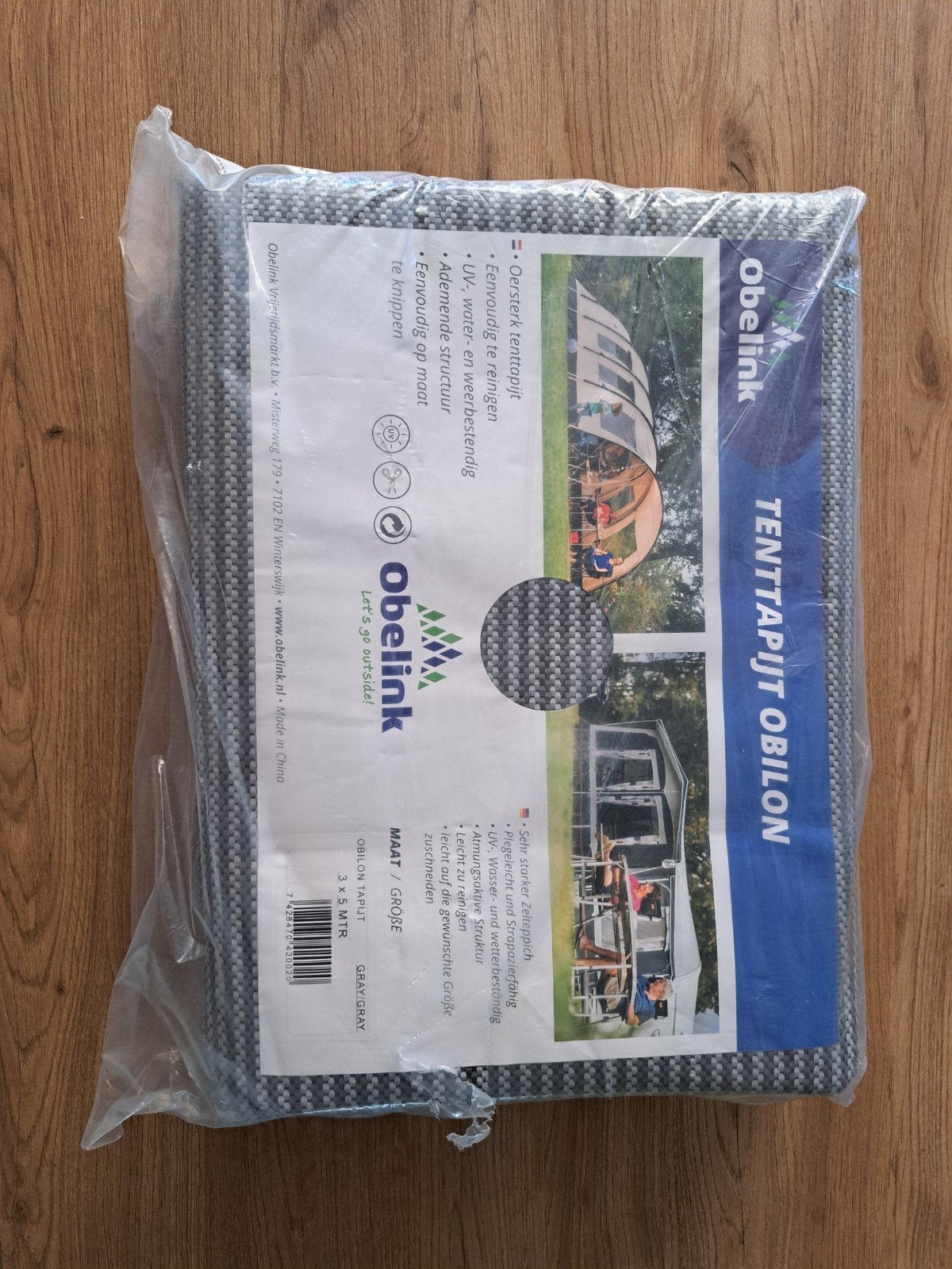 Nieuw Obelink Tenttapijt Obilon 3x5 mtr - Grijs, Ophalen, Nieuw
