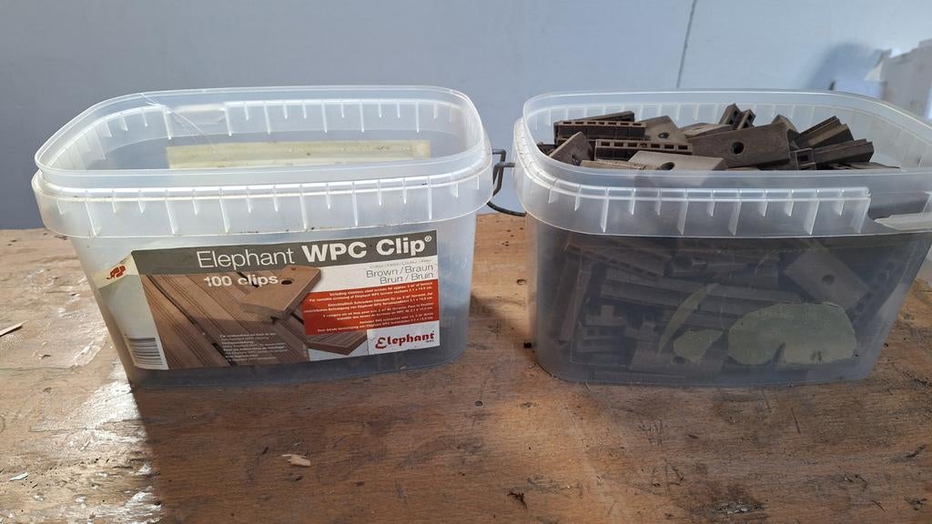 Elephant WPC Clips voor composiet vlonderplanken, Ophalen, Gebruikt