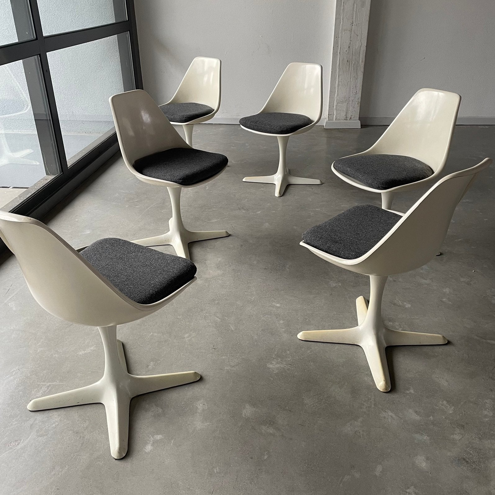 6 maurice burke arkana stoelen vintage  space age  jaren, Ophalen, Twee, ., Zo goed als nieuw