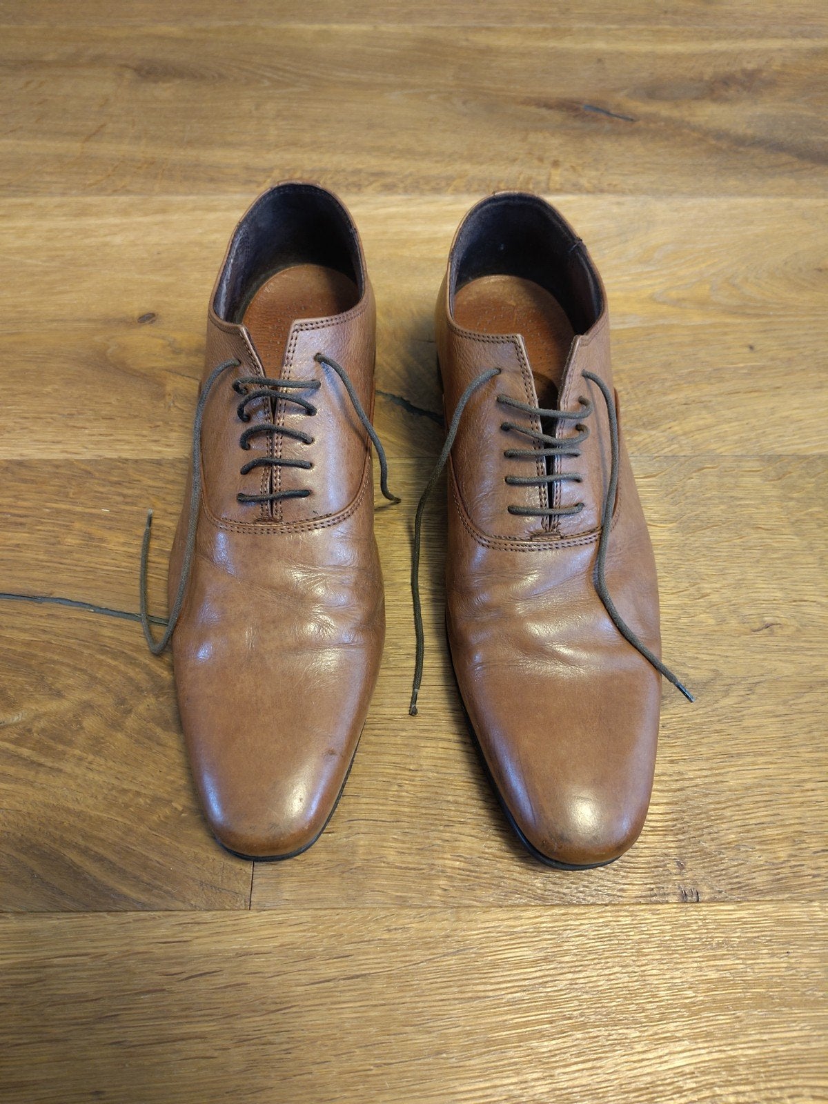 Nette bruine leren veterschoenen maat 45, Bruin, Van Dalen, Ophalen of Verzenden, Gedragen