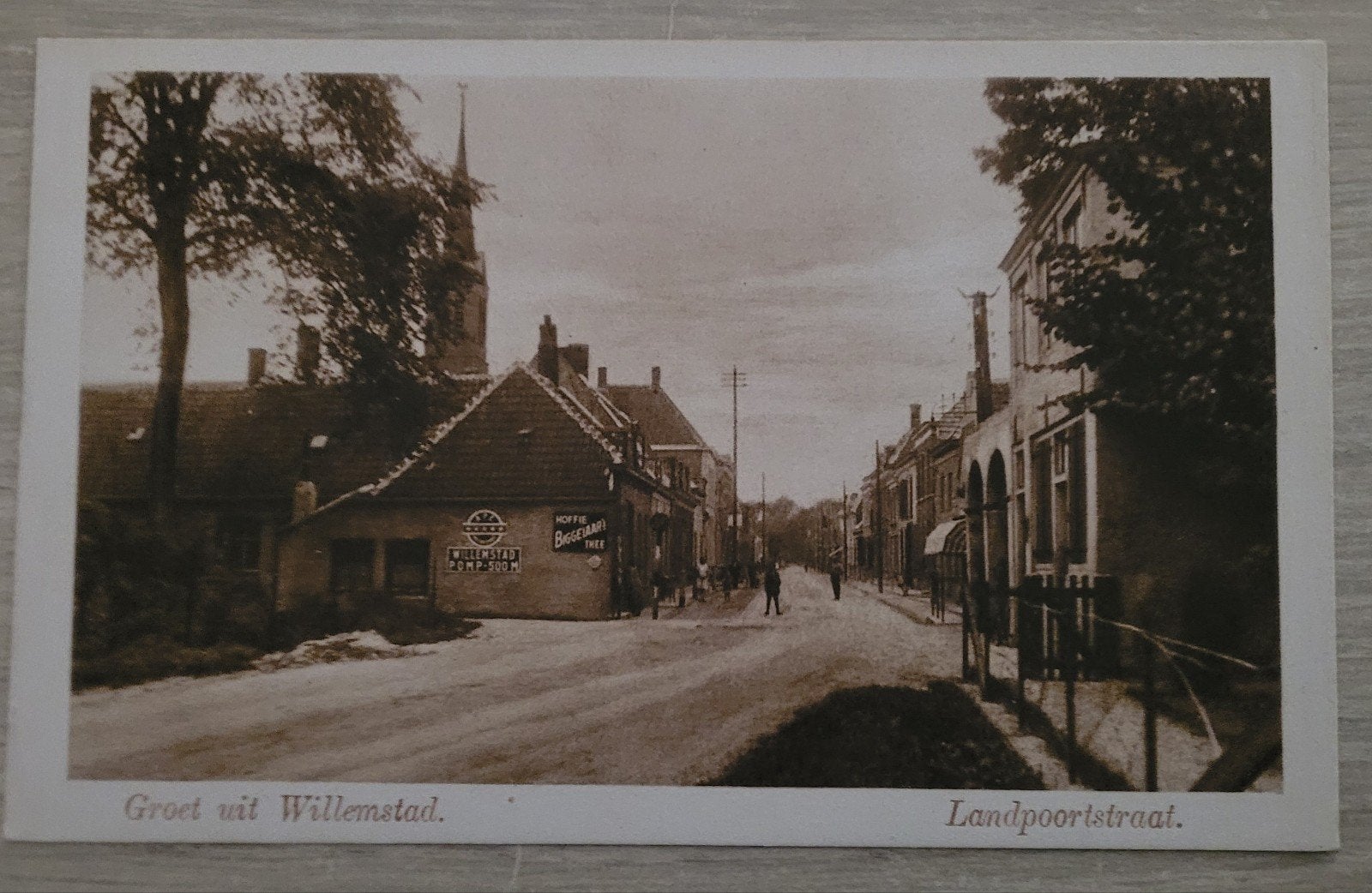 Ansichtkaart Willemstad - reclameborden, Ophalen of Verzenden, Gebruikt, Reclamebord