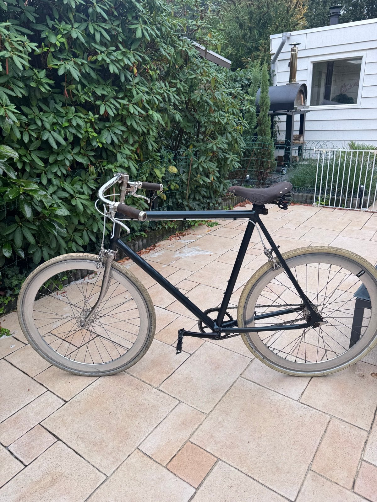 Bijzondere Retro/Vintage Herenfiets - Brooks Zadel, Gebruikt, Velgrem, Versnellingen, Ophalen
