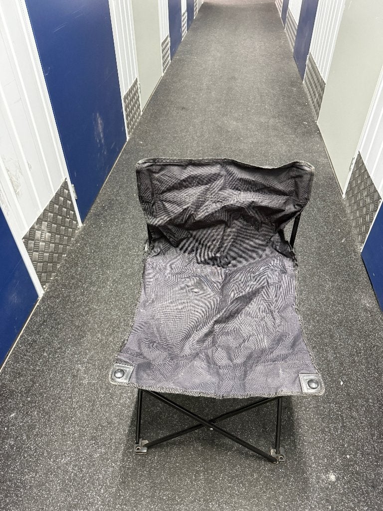 Zwarte inklapstoel, Ophalen, Gebruikt, Campingstoel