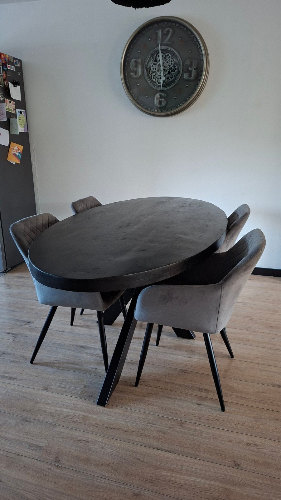 Ovale eettafel 200x100 cm - Zo goed als nieuw, 100 tot 150 cm, Ophalen of Verzenden, Zo goed als nieuw, 150 tot 200 cm