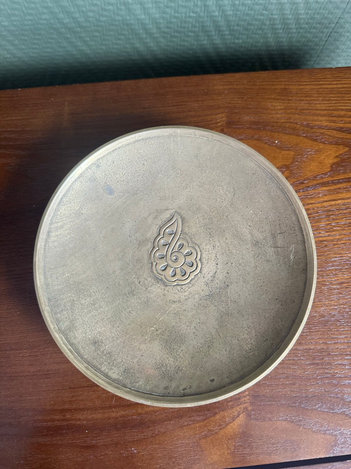 Vintage Koperen Schaal met Sierlijk Reliëf, Ophalen of Verzenden, Koper