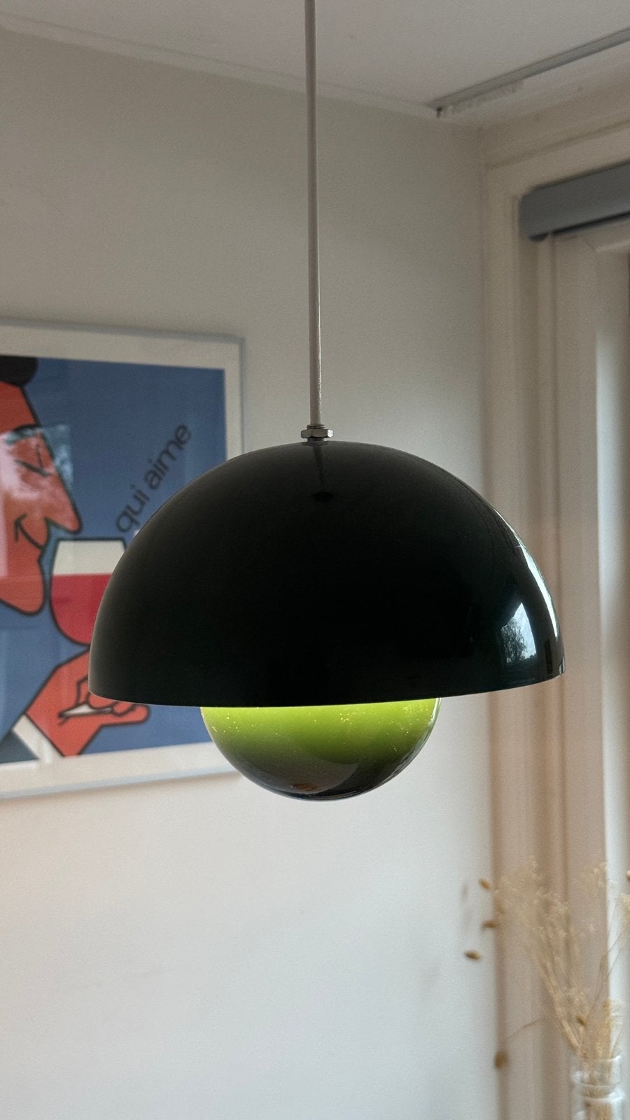 Vintage Verner Panton Flowerpot VP1 hanglamp, Ophalen of Verzenden, Gebruikt, Metaal, E27 (groot)