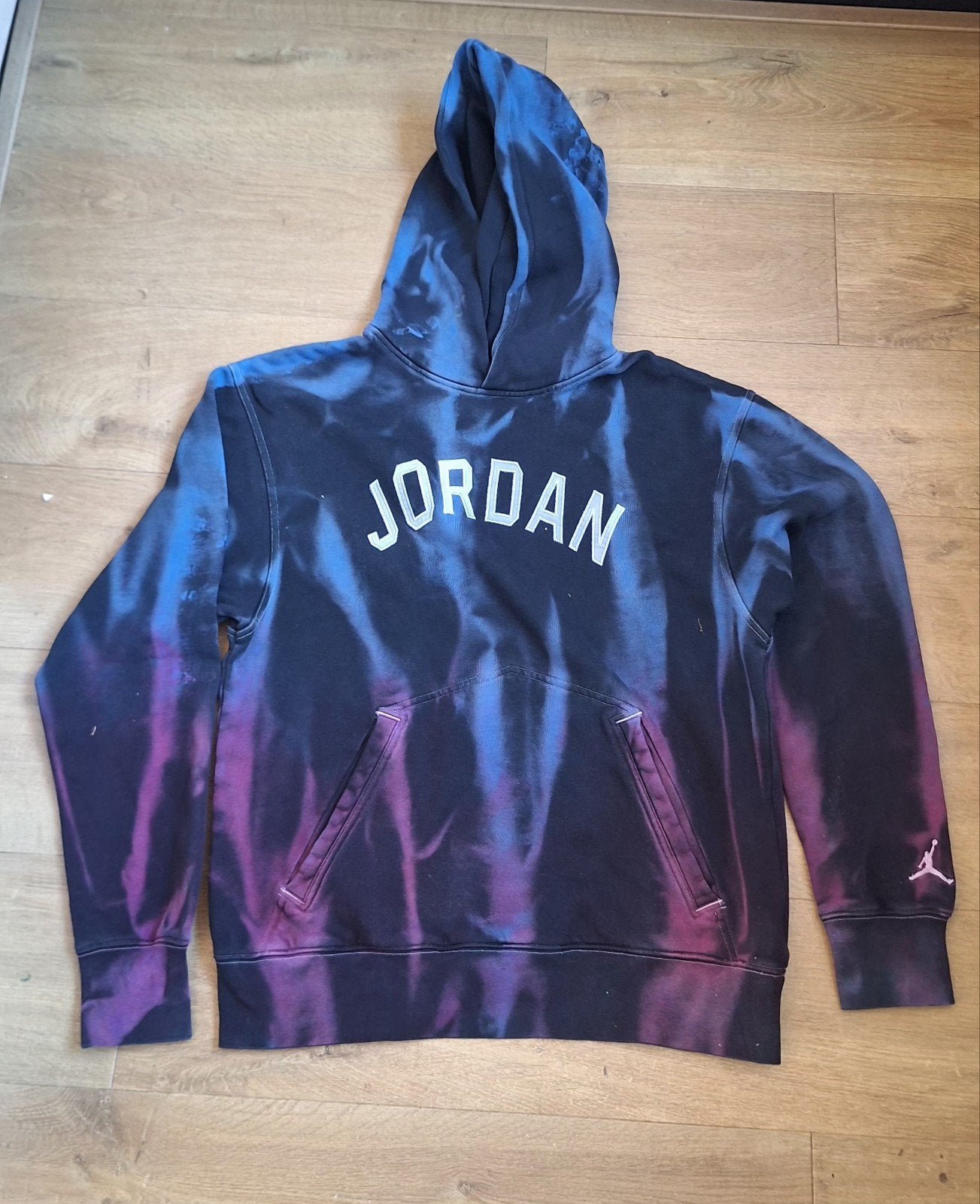 Jordan hoodie tie-dye blauw/paars maat M, Ophalen of Verzenden, Gedragen, Jordan, Meerkleurig
