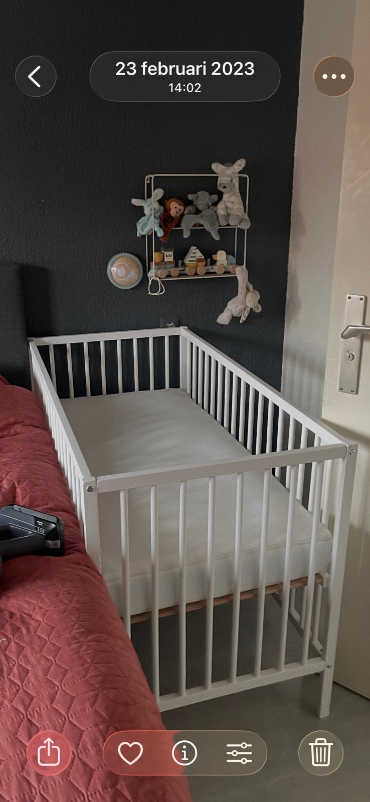 Ledikant met matras, Ophalen, Gebruikt