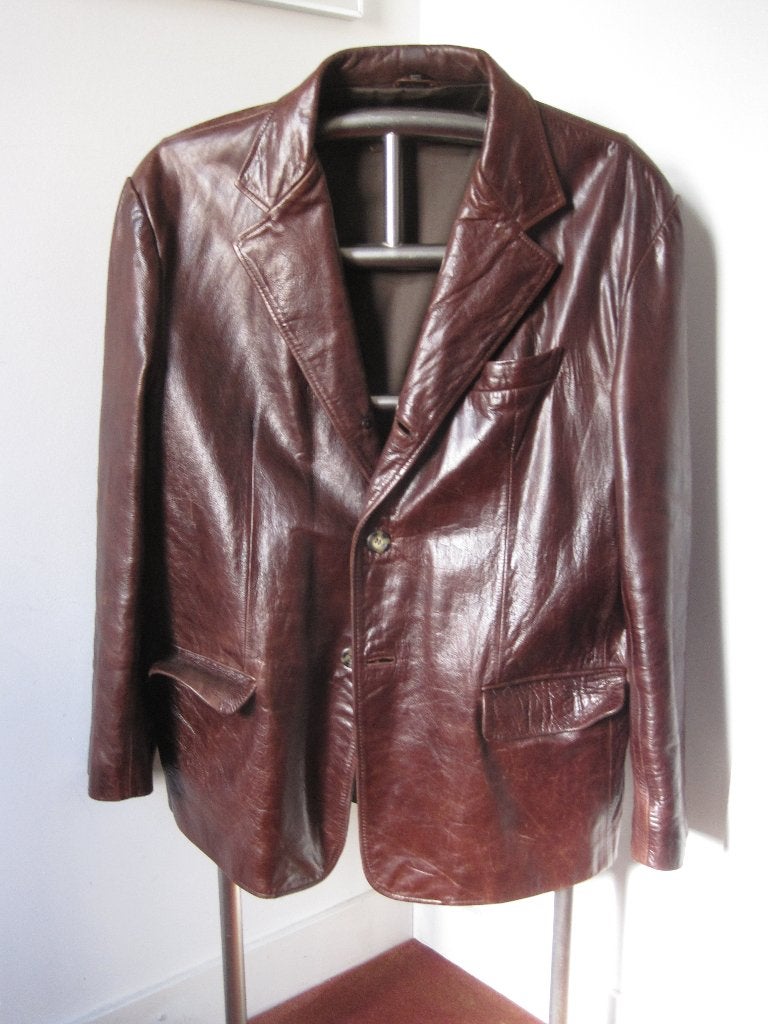 kalfslederen blazer, Kleding | Heren, Bruin, Maat 56/58 (XL), Ophalen of Verzenden, Flatline
