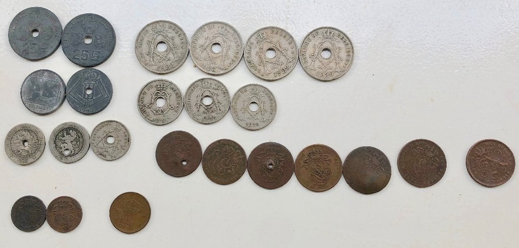 24 oude muntjes België 1863 - 1953, Ophalen of Verzenden, Losse munt