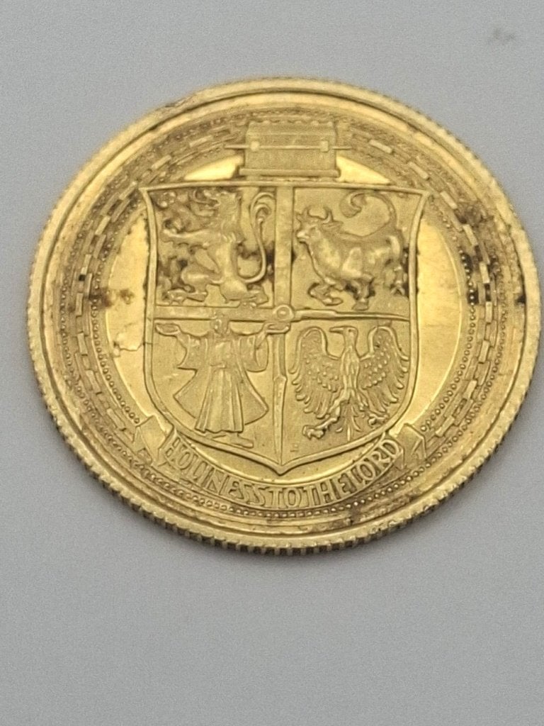 Unieke Gouden Vrijmetselaarspenning – 900 Goud, Ophalen of Verzenden, Goud, Buitenland
