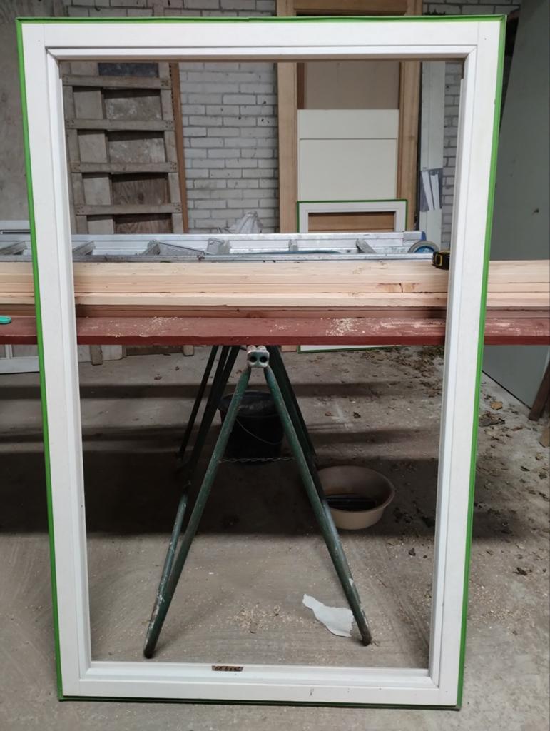 Nieuw Meranti raam 54mm, Doe-het-zelf en Verbouw, Glas en Ramen, Ophalen, Nieuw, Minder dan 80 cm, Gevelraam of Ruit